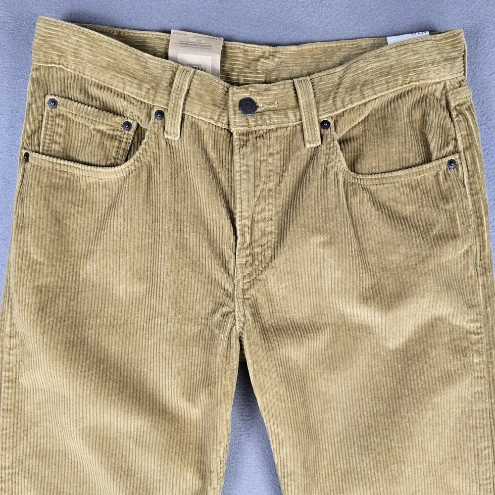 Levis Corduroy Pants Mens 30x30 Beige Straight Leg Regular‎ Fit PC9 A4690-1843